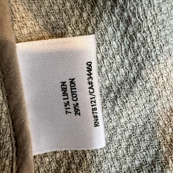 Eileen Fisher linen platinum jacket blazer textured tan size PP Small a1027 - Picture 8 of 8